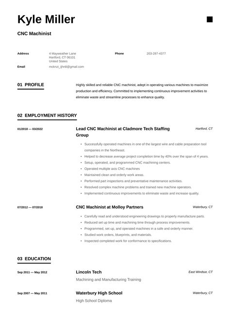 cnc resume|CNC Machinist Resume Examples and Template .
